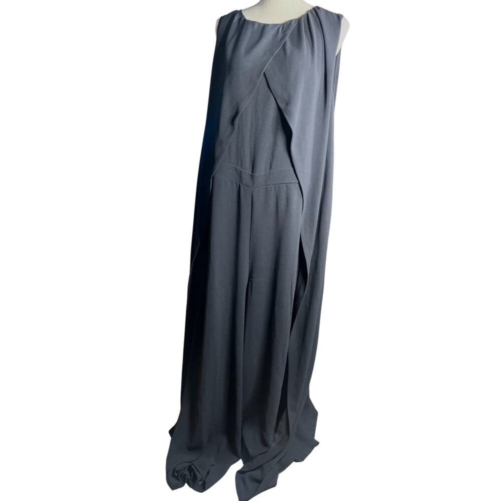 Eloquii Cape Jumpsuit Gala Formal Power Dressing Old Money SS26 Black NWT 20W - Picture 6 of 11